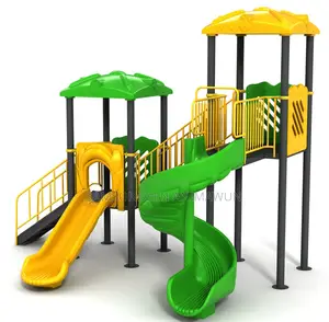 Double Base Giant Slide and Spiral Slide Play Set
