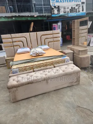 6by6 Bed Frame With Dresser, Footrest and Side Drawers.