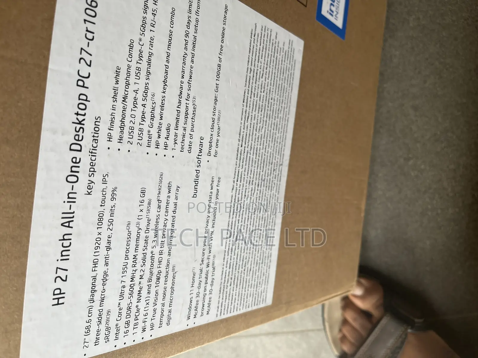 New Desktop Computer HP AiO 27 16GB Intel Core Ultra 7 SSD 1T