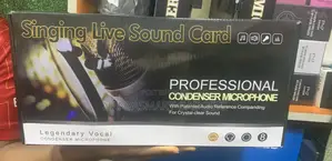 Professional Condenser Microphone With V8 Sound Card