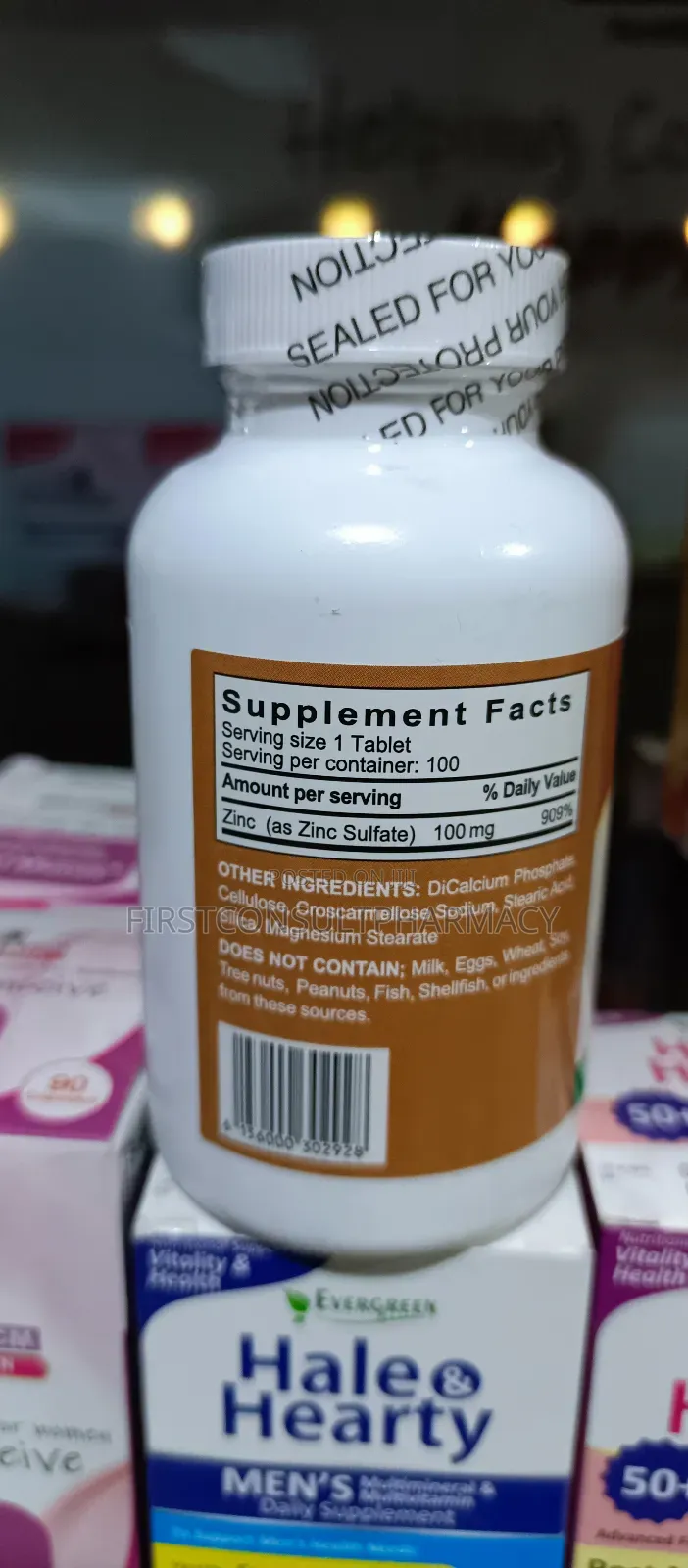 Evergreen Zinc 100mg X 100