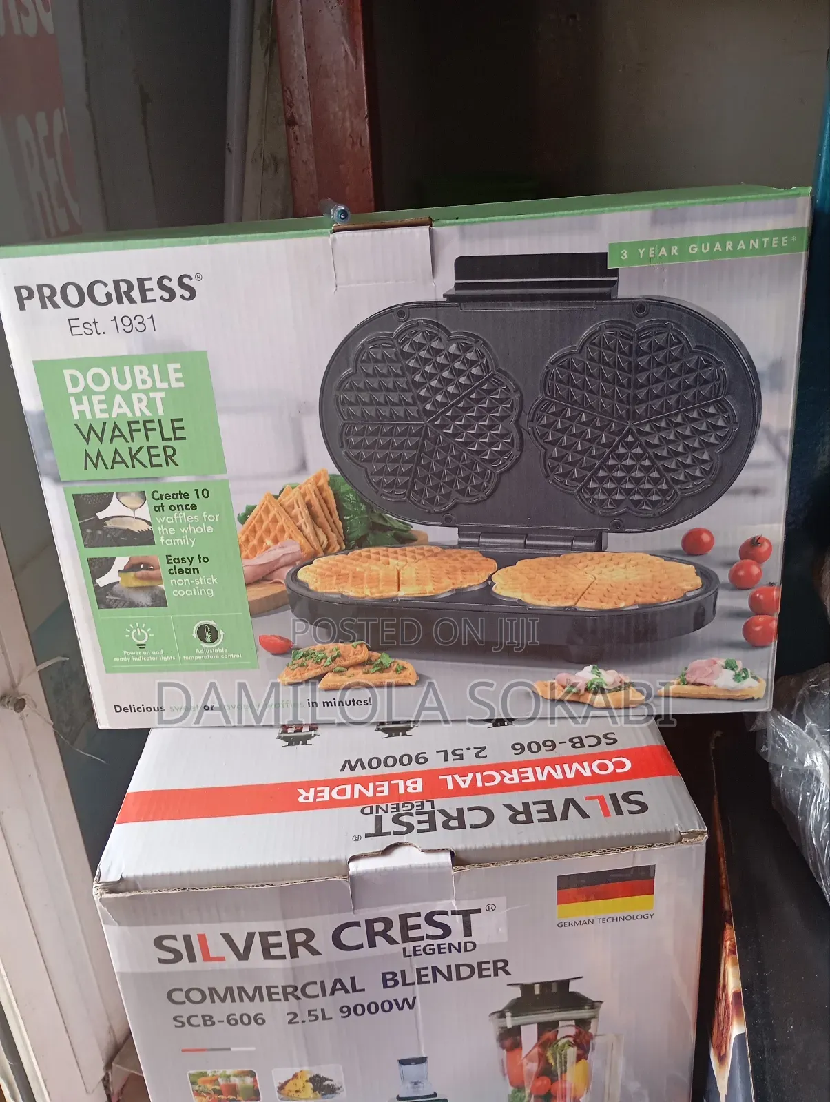 Double Heart Waffle Maker
