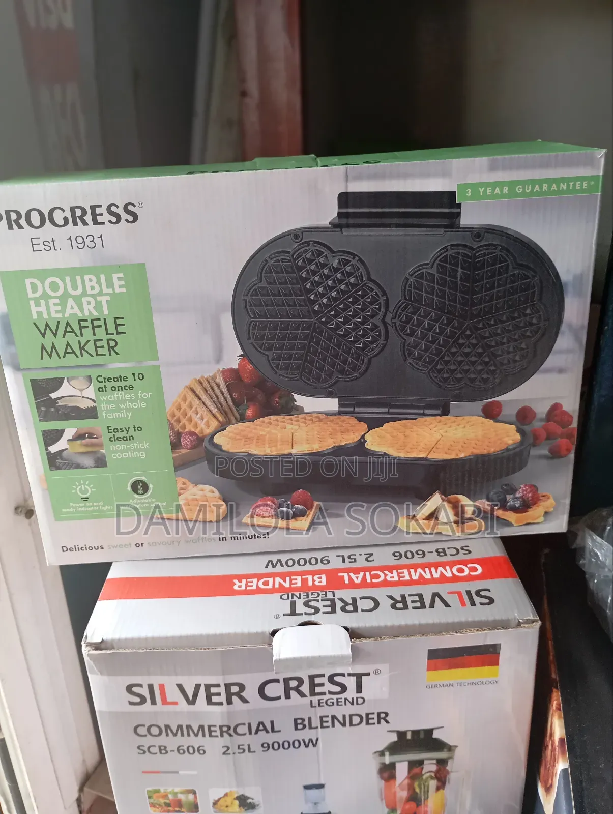 Double Heart Waffle Maker