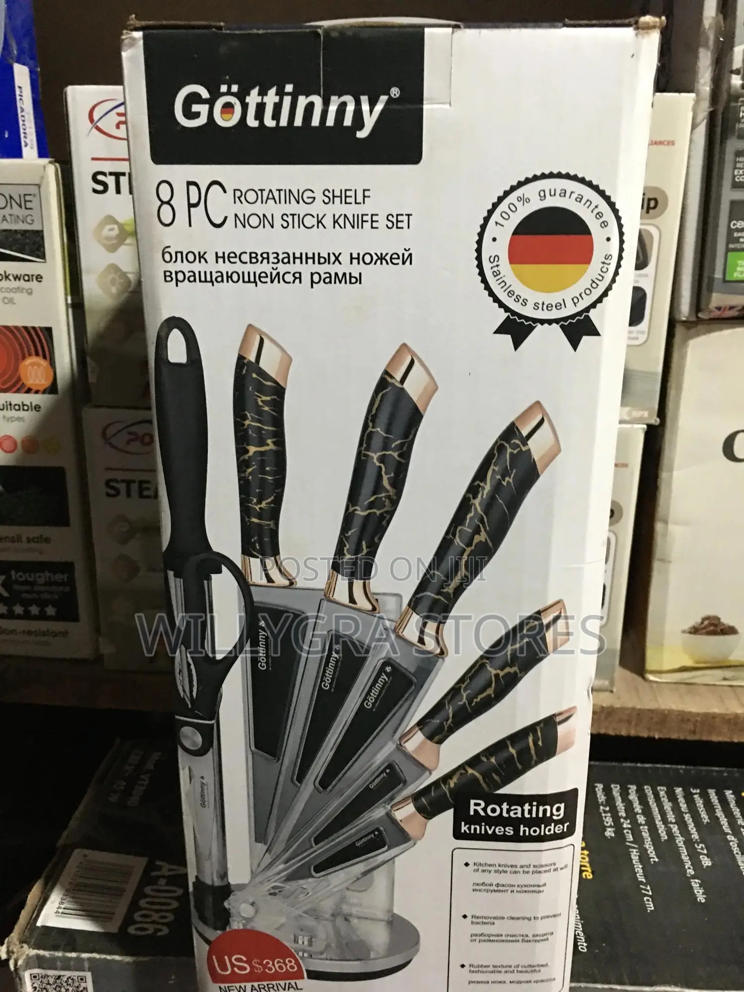 8 PCS Kitchen Knife Set, Non Stick Coating