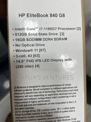New Laptop HP EliteBook 840 G8 16GB Intel Core I7 SSD 512GB