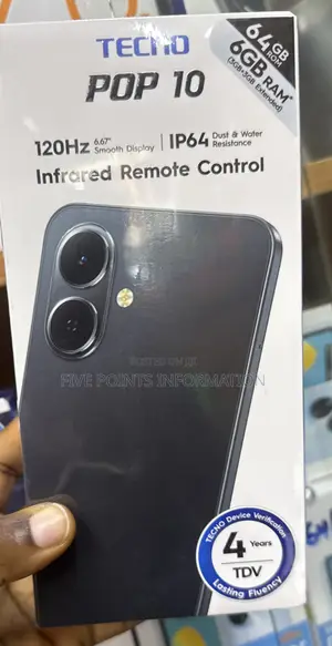 New Tecno Pop 10 64 GB Black