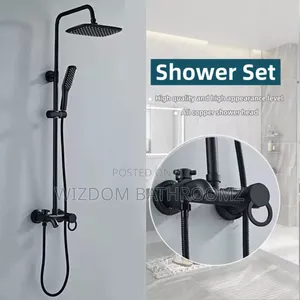 Black Wall Standing Shower