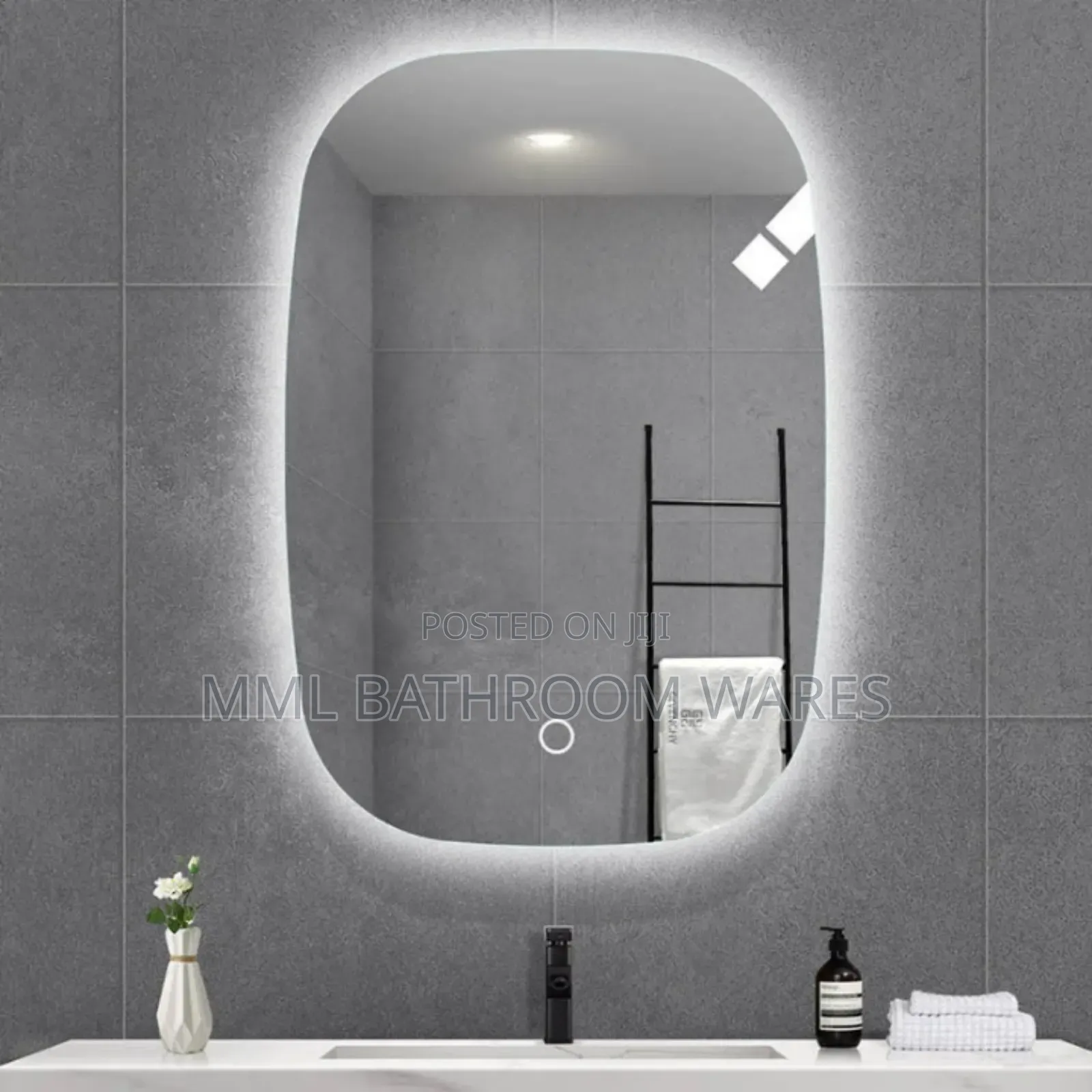 Curve Edge Frameless Led Mirrors With Multiple Lights