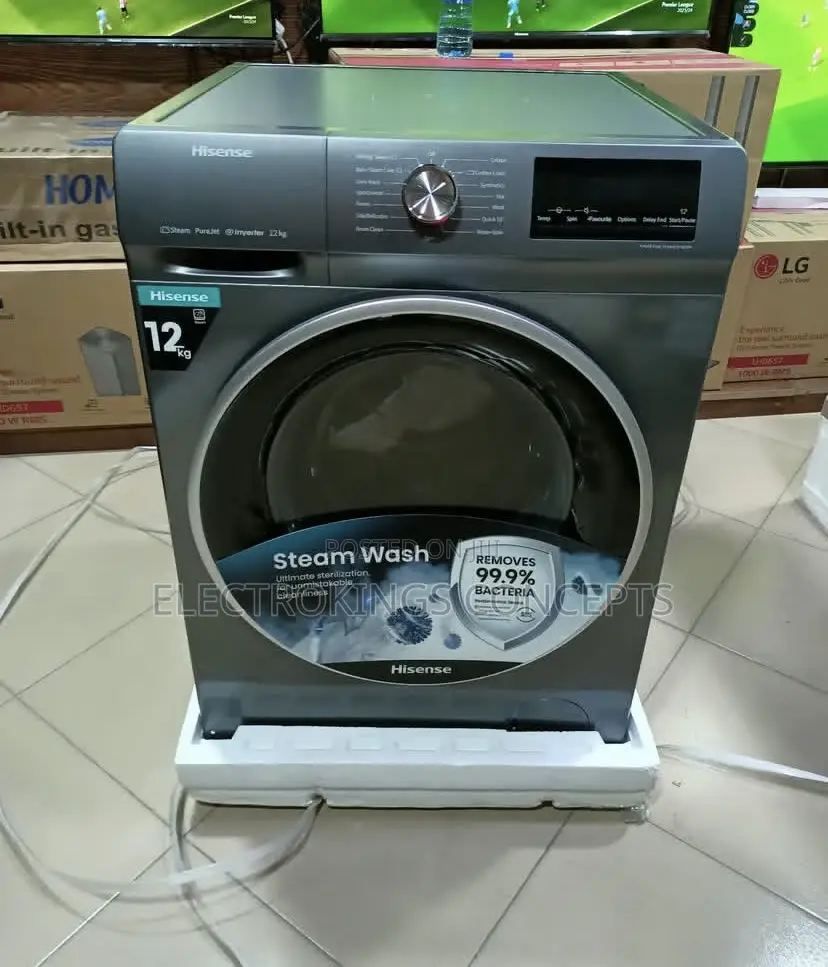 Hisense Front Load 12kg (Wf7s1247bb) Washing Machine.