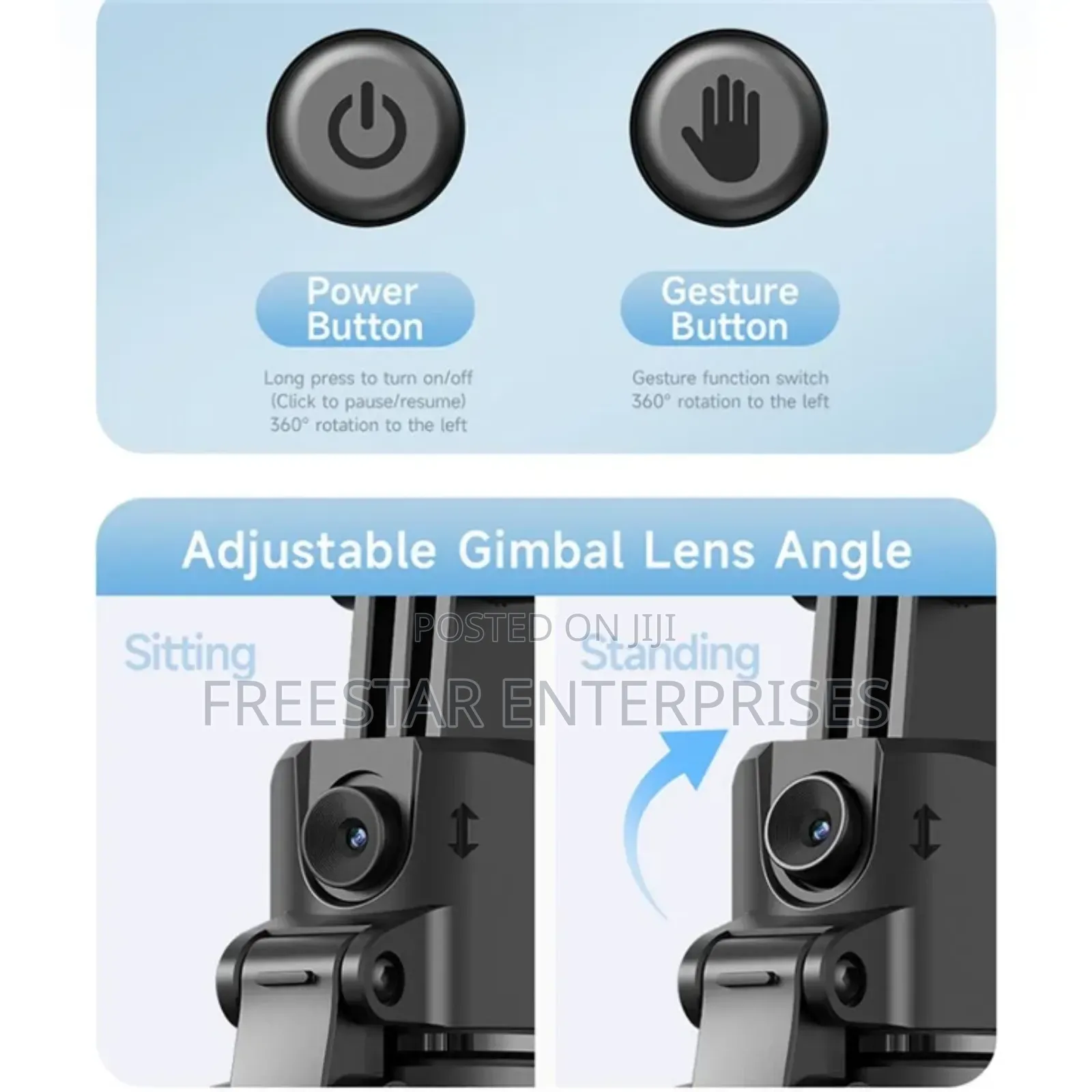 C17 Smart Ai Tracker Gimbal Tripod Selfie Stick 4 Leg Stand.