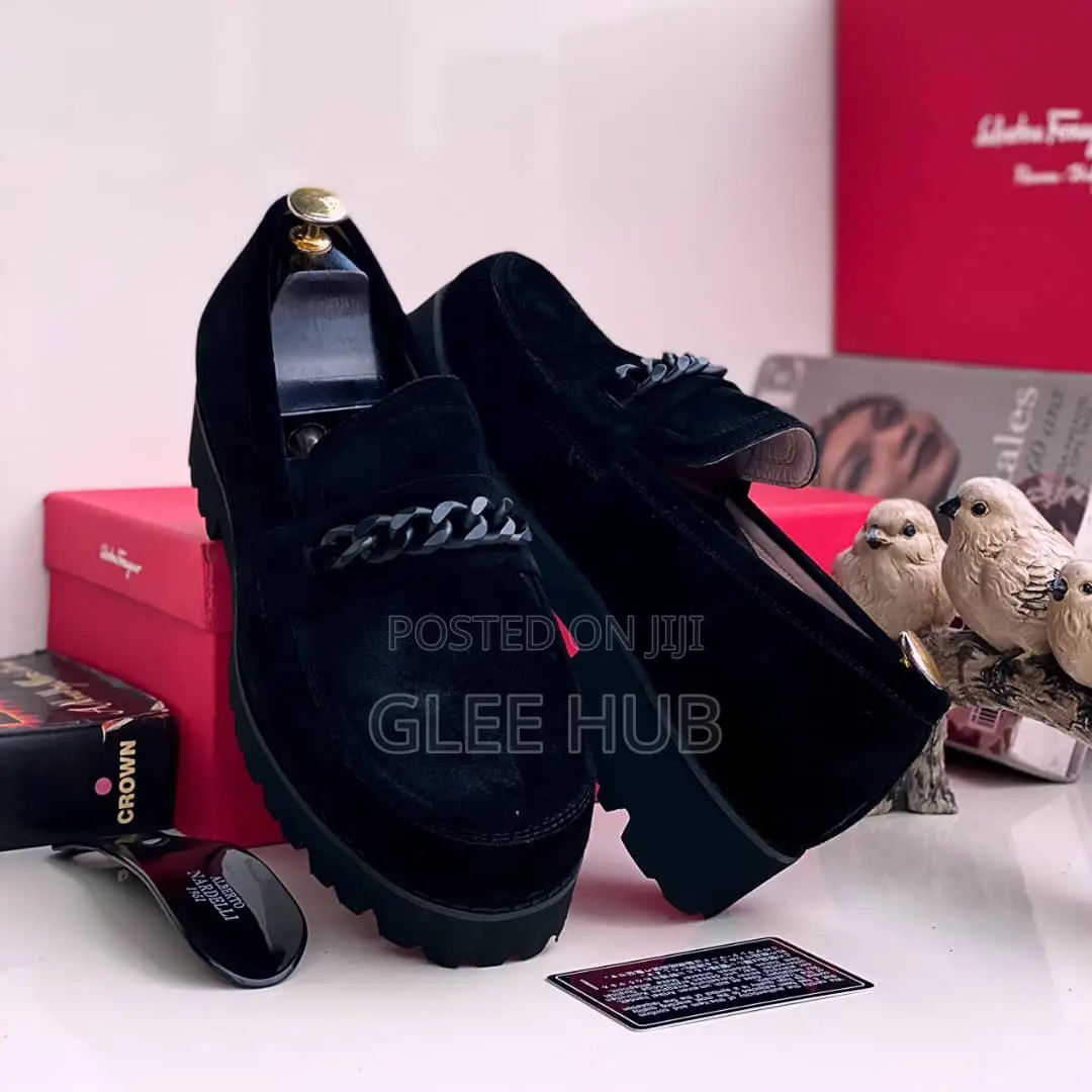 Suede Single-Chained Loafers for Men