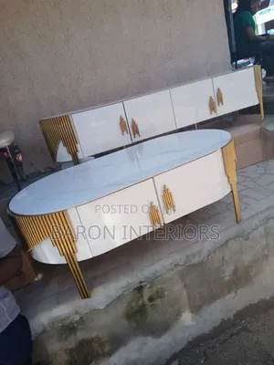 Latest Center Table and Tv Stand Gold Leg Is Available