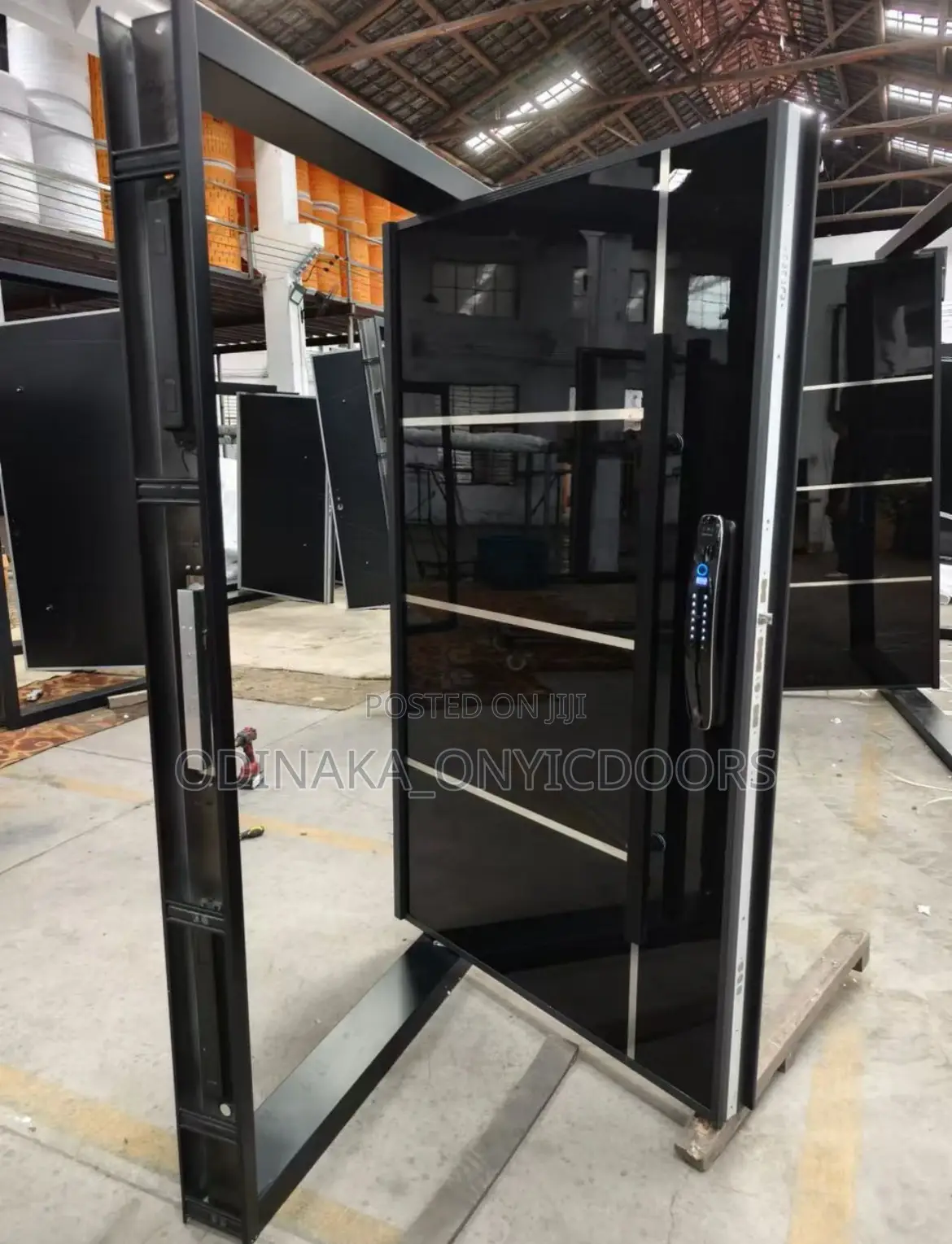 7ft By 4ft Single Leaf Pivot Door With Fingerprint Card Key