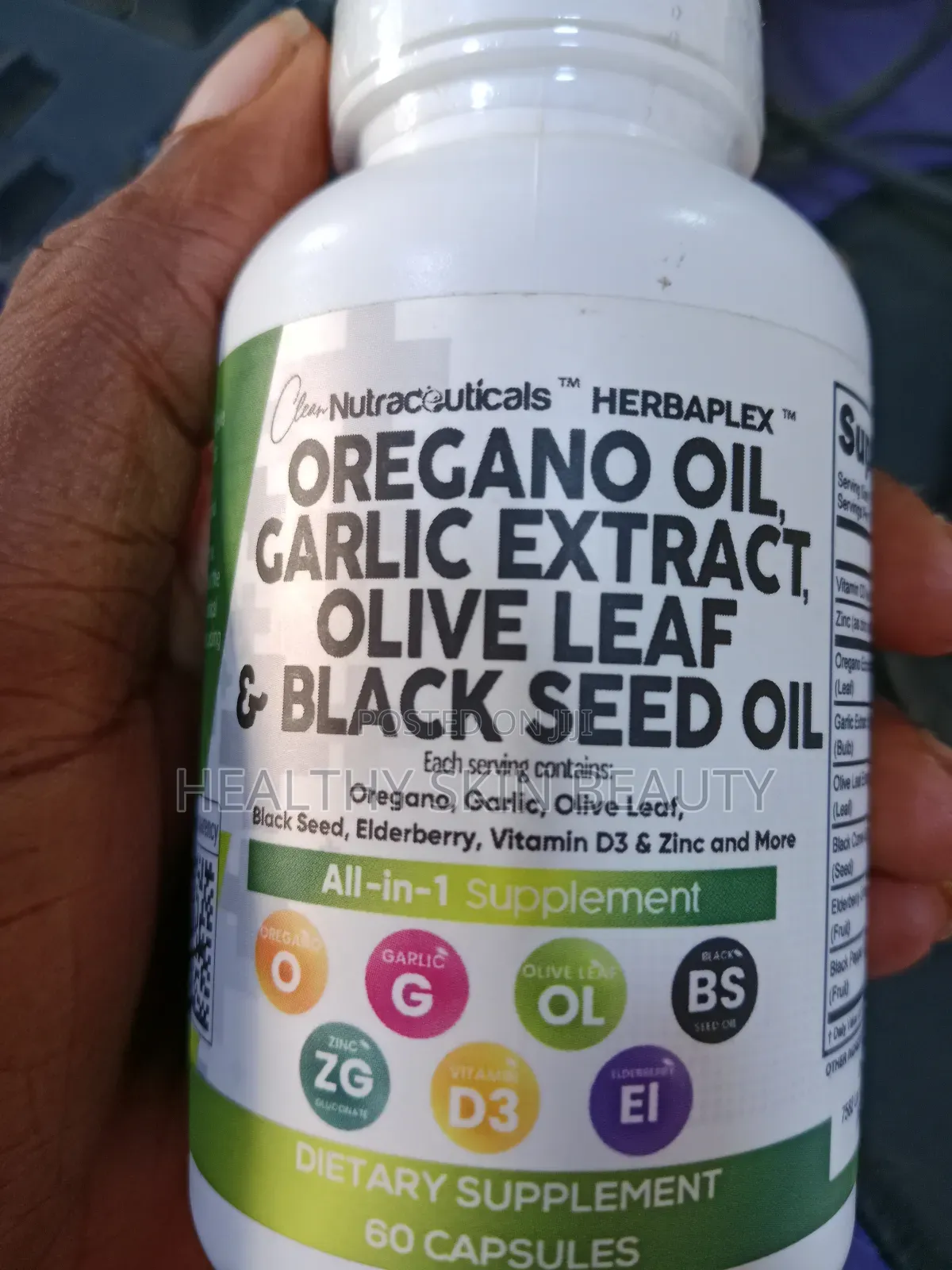 Clean Nutraceuticals Oregano Oil Garlic Extract Olive Leaf