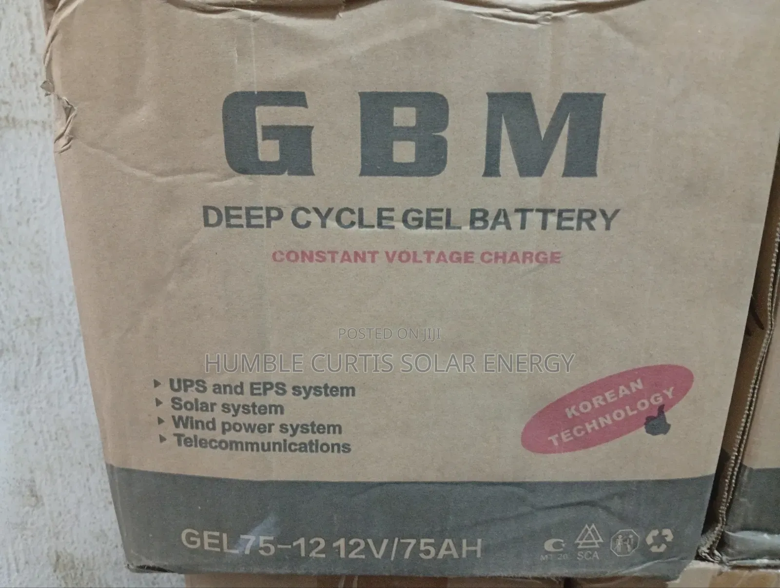 GBM 75ah Solar Battery
