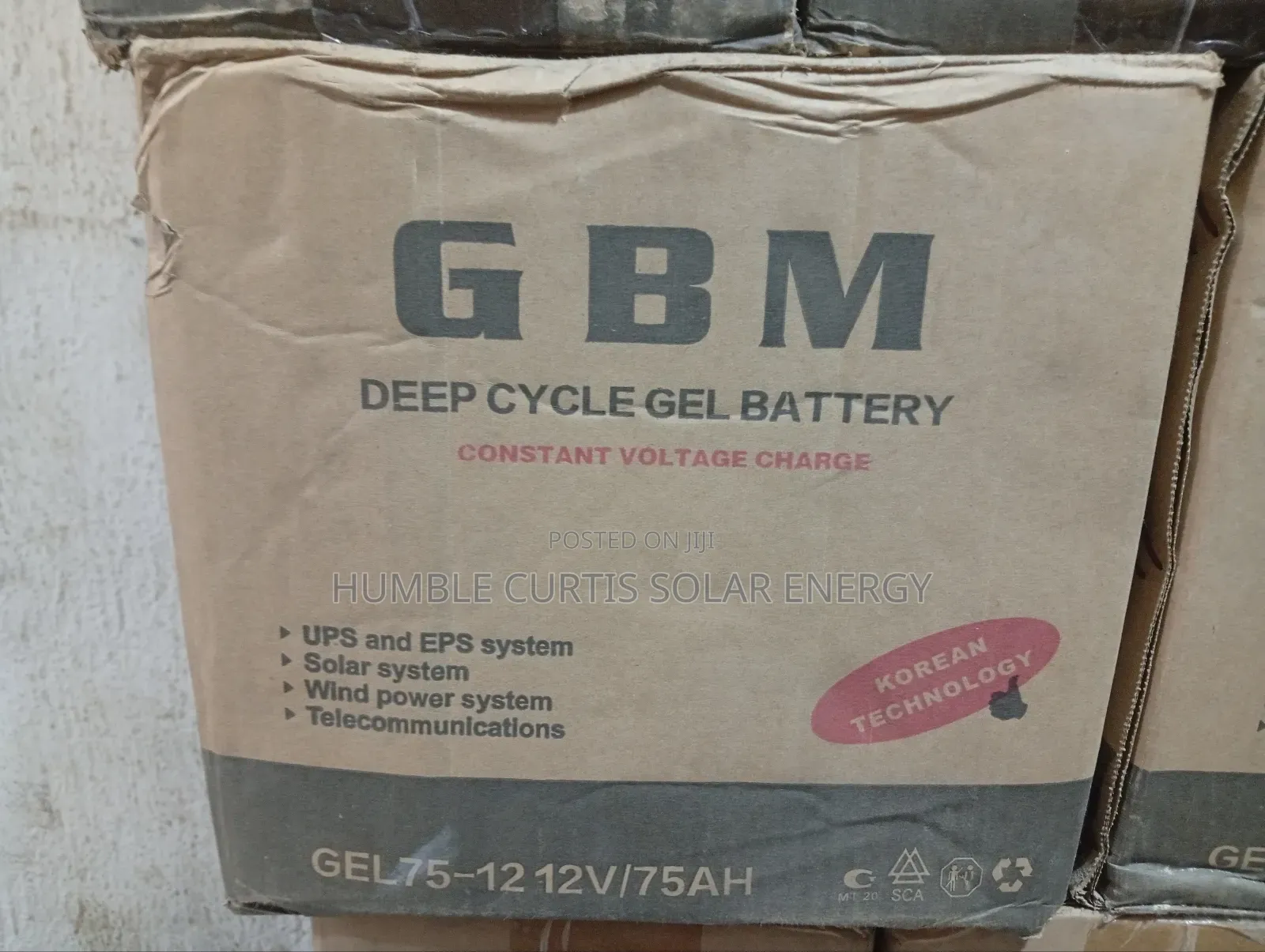 GBM 75ah Solar Battery