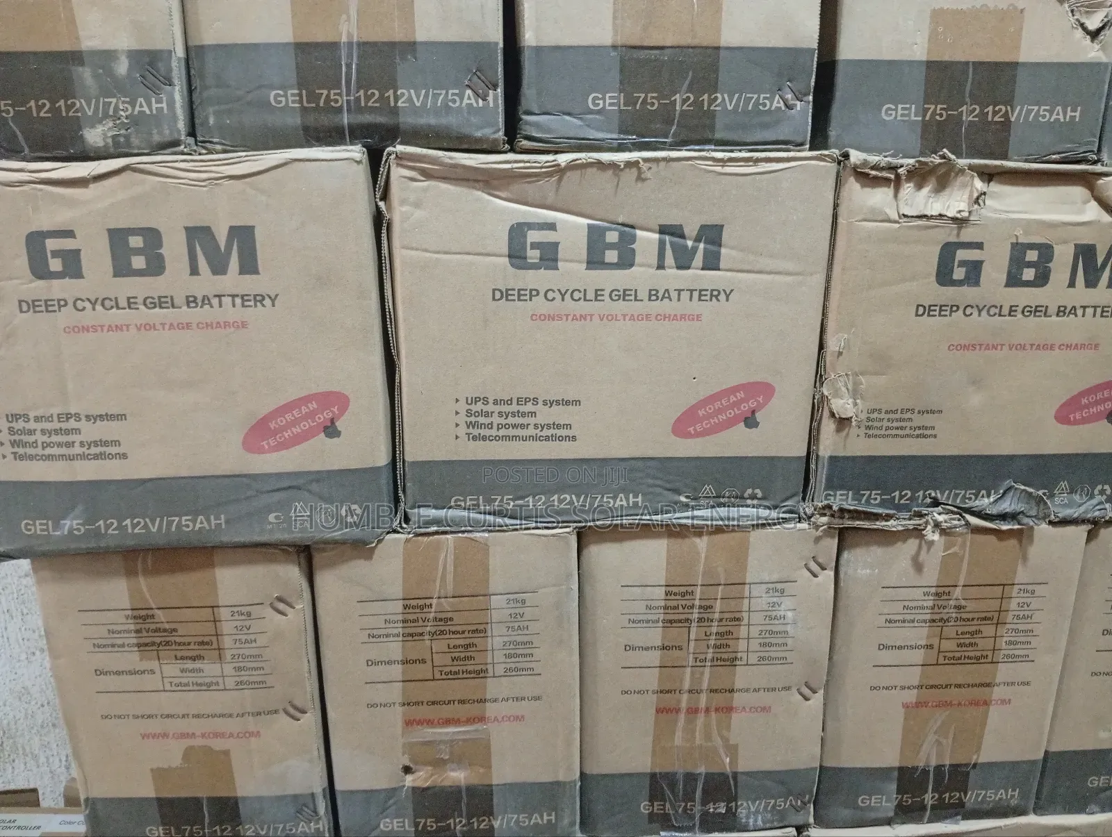 GBM 75ah Solar Battery