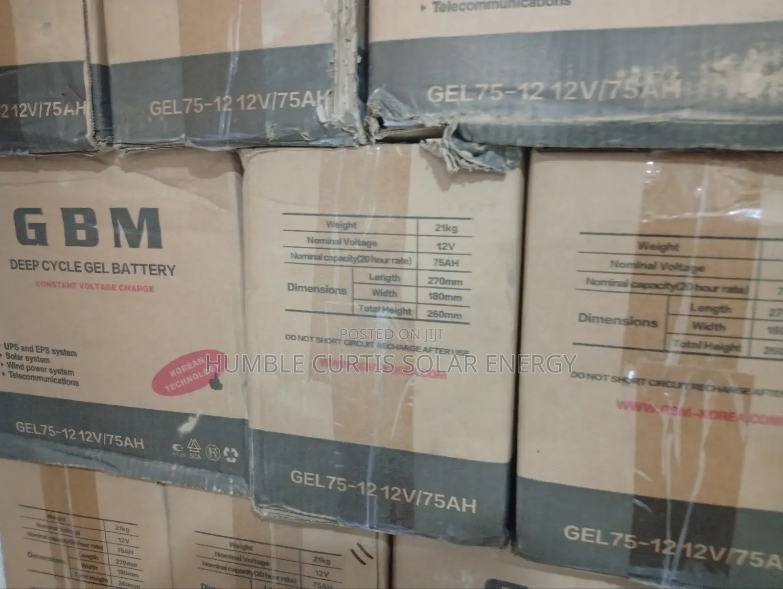 GBM 75ah Solar Battery