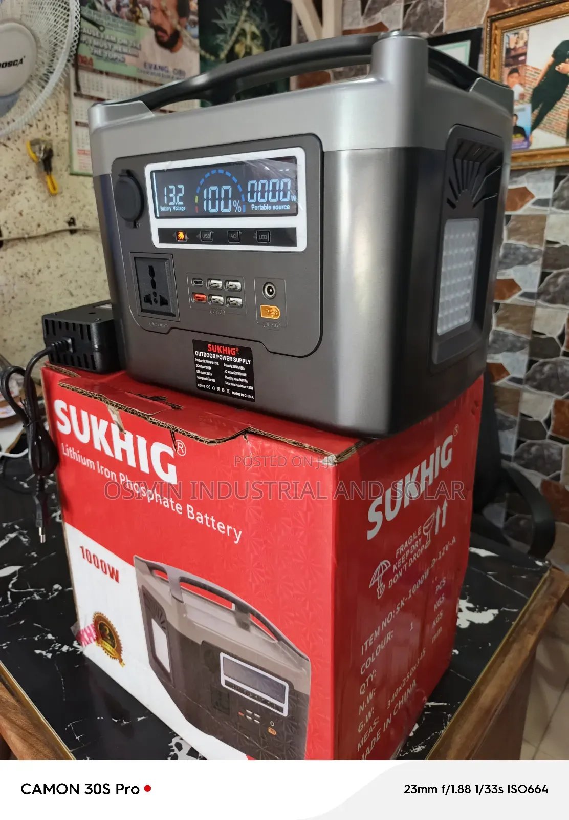 1000w All in One Solar Generator 100w Solar Panel