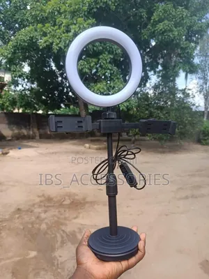 Table Top Ringlight With 2phone Holders
