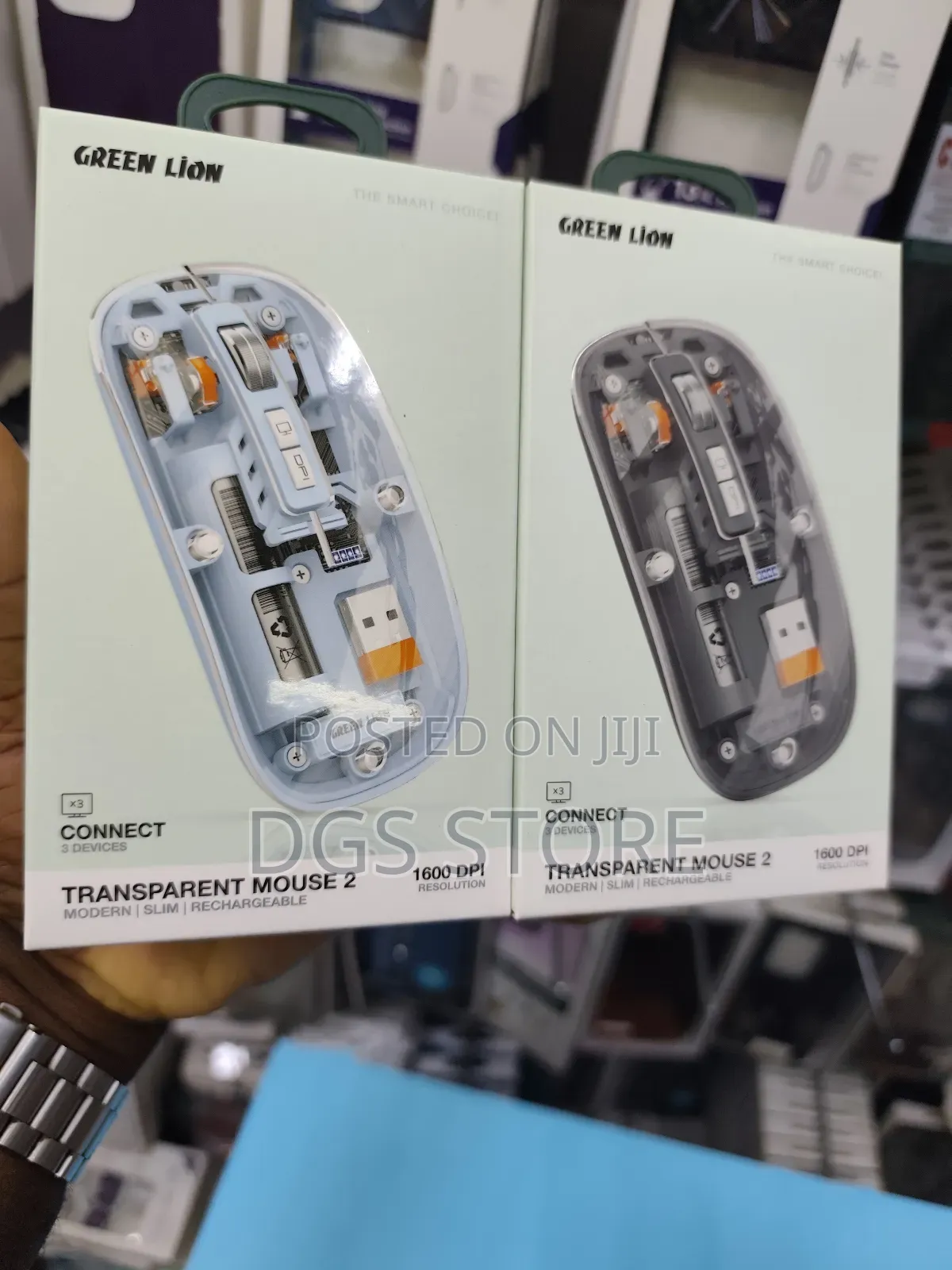 Green Lion Connect Transparent Wireless Mouse