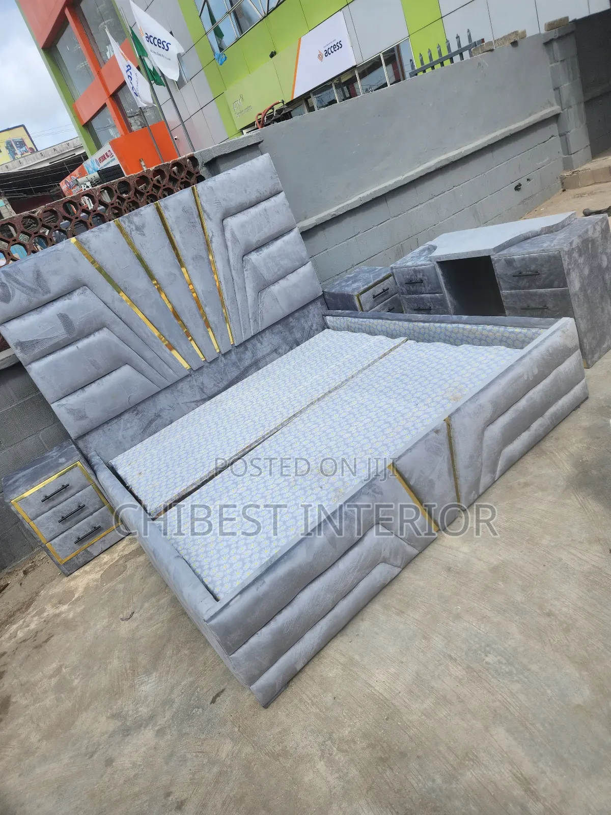 4ft Tall Padded King Size Bed.