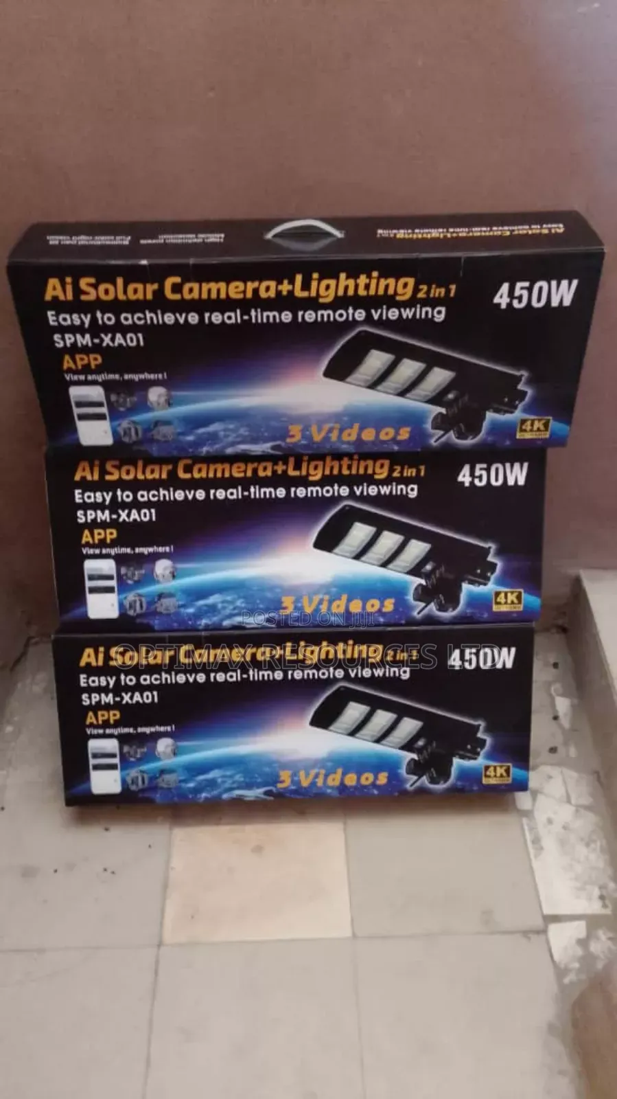 3lens Solar Streetlight V380 App 4g Camera