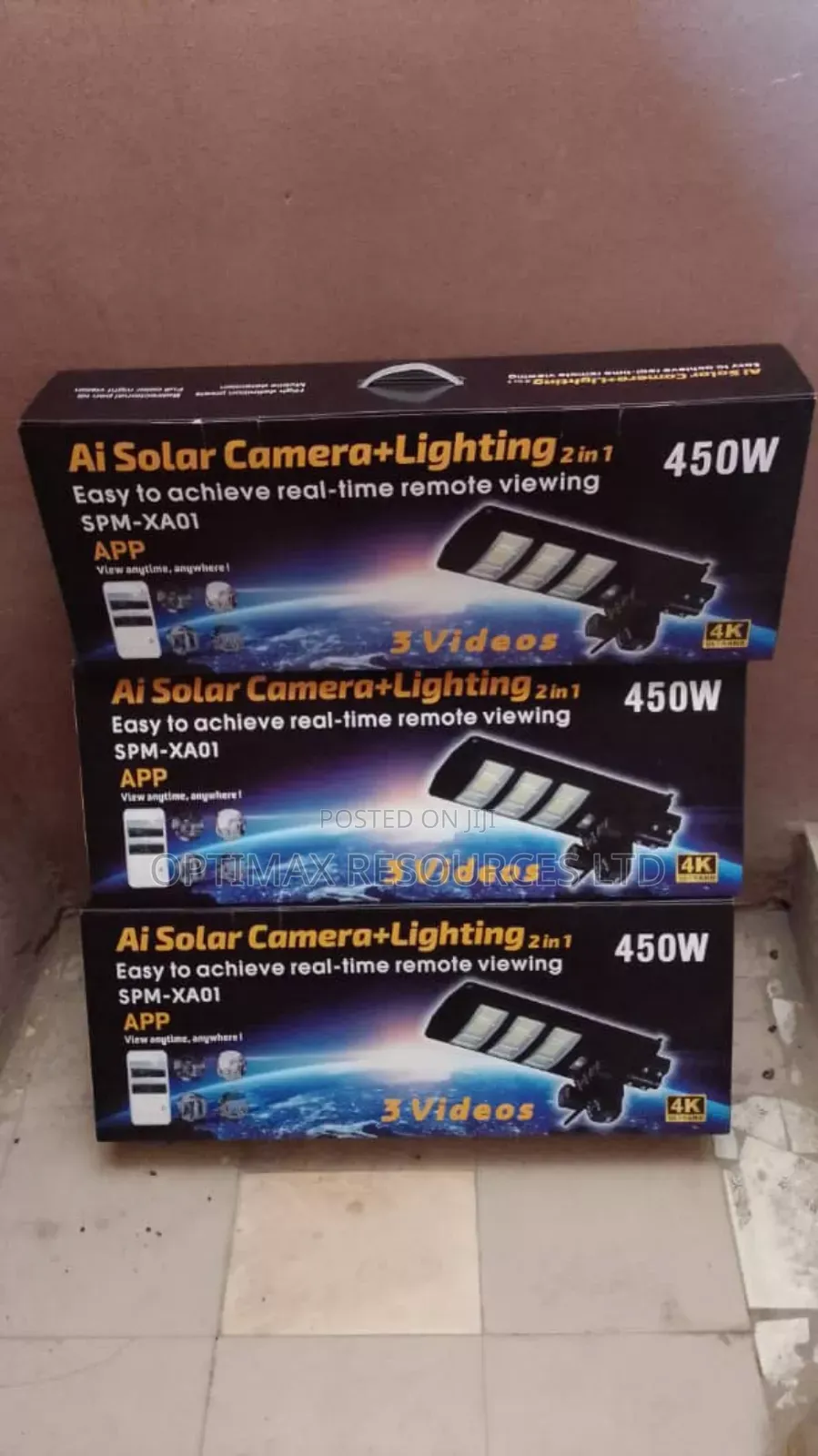 3lens Solar Streetlight V380 App 4g Camera
