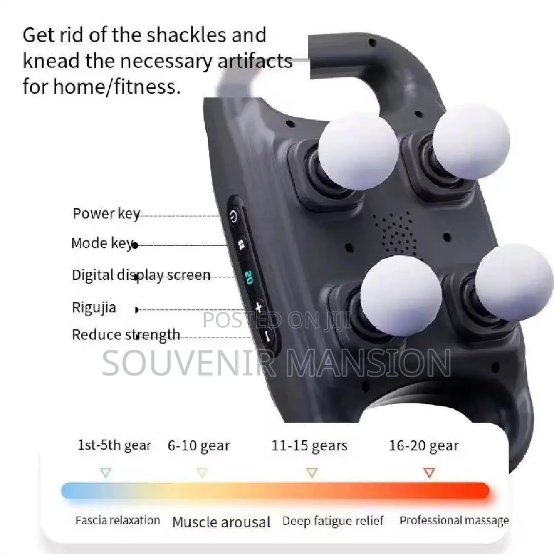 Four Headed Massager Gun