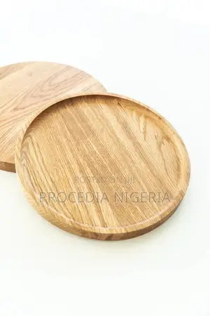 Round Wooden Food Plate – 19cm