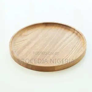 Round Wooden Food Plate – 19cm