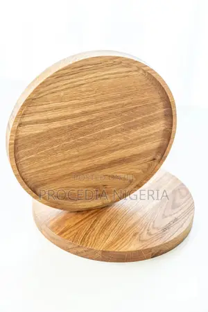 Round Wooden Food Plate – 19cm