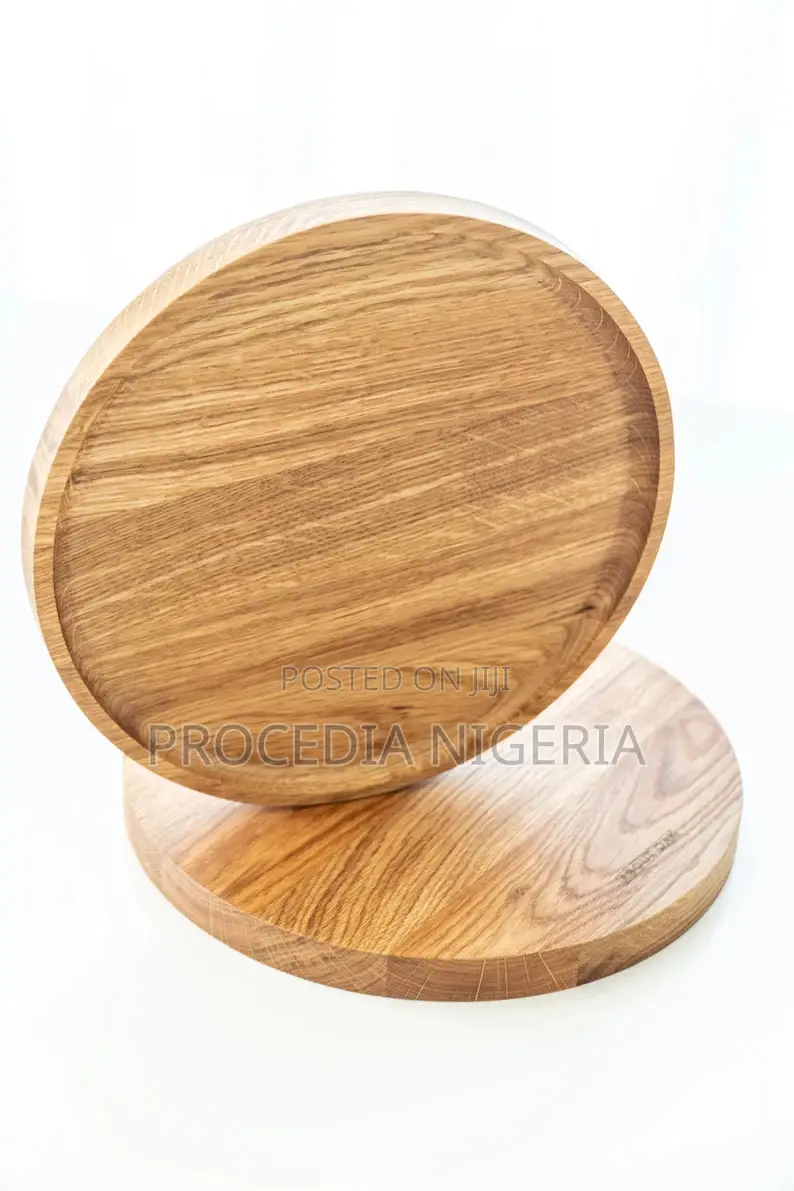 Round Wooden Food Plate – 19cm