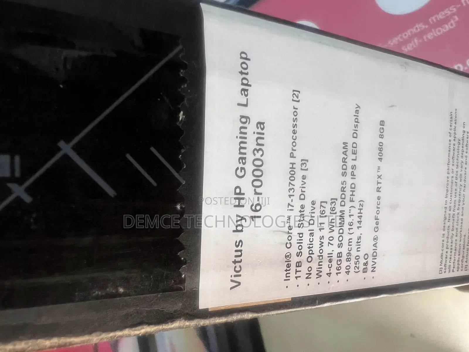 New Laptop HP Victus 16 16GB Intel Core I7 SSD 1T