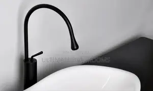 Black Long Basin Mixer Tap