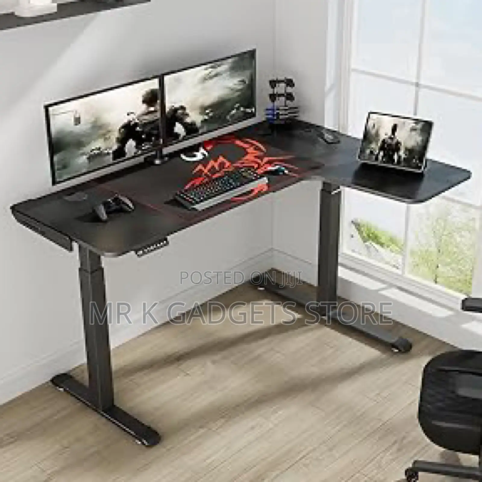 1.6 Inchel Shaped Standing Desk Adjustable Height Computer