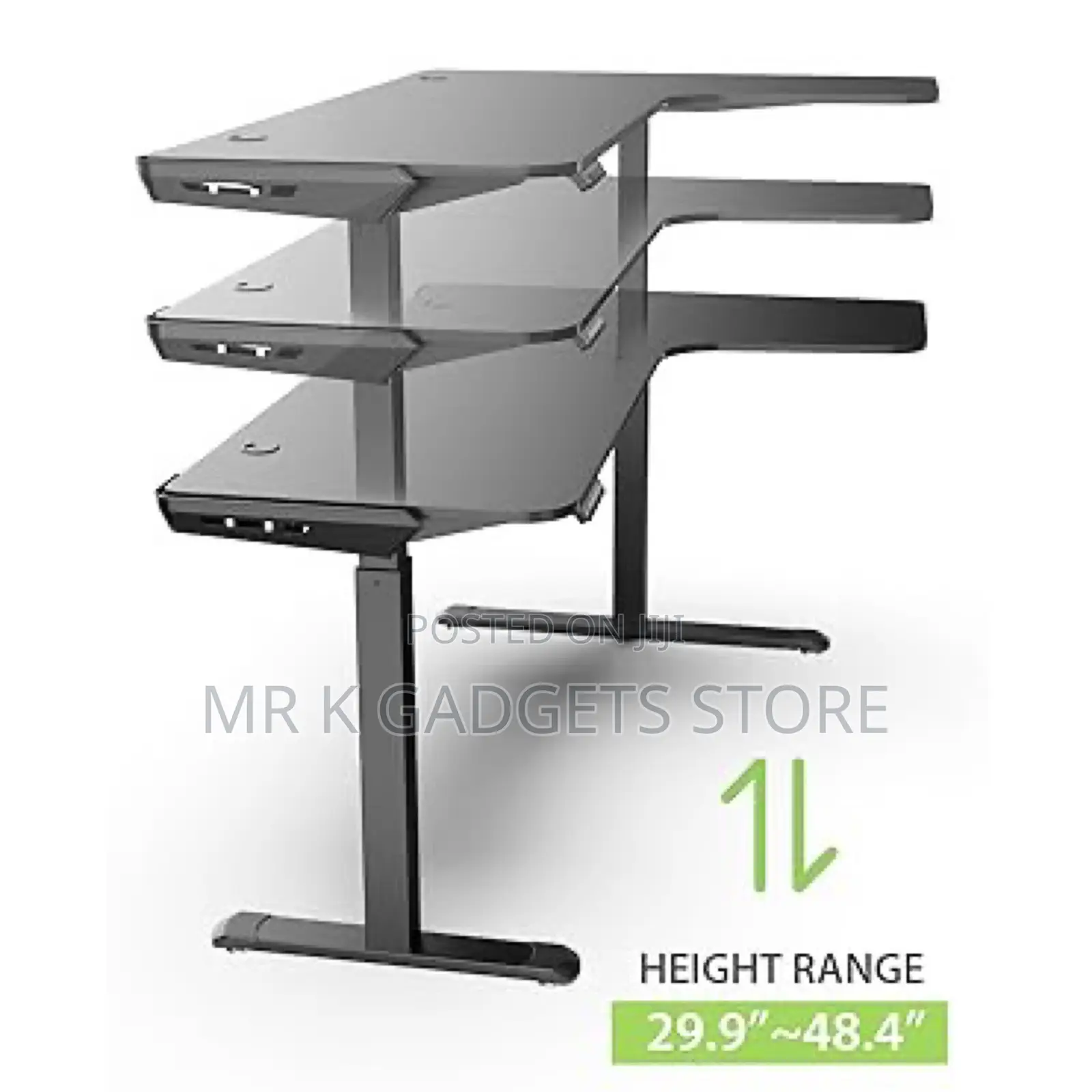 1.6 Inchel Shaped Standing Desk Adjustable Height Computer