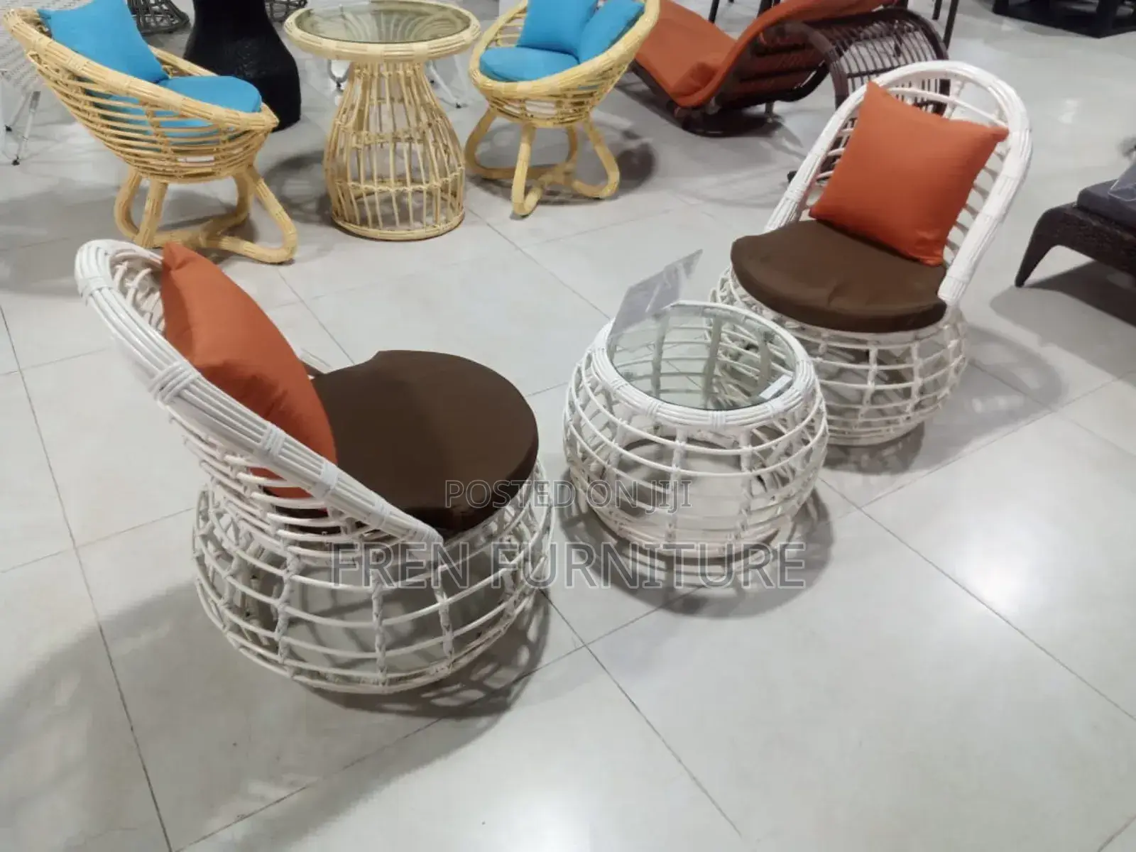 Rattan Chair Set With Canter Table