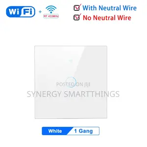 Tuya Wifi Smart Switch 1gang- Black/White