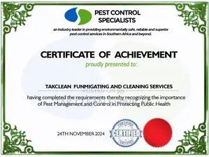 Fumigation and Cleaning