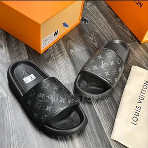 Original Louis Vuitton Print Monogram Mule Black Pam