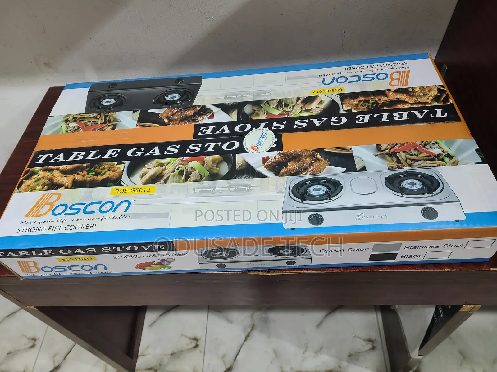 Boscon Table Gas Stove – Bos-Gso12(B) With Brass Burner