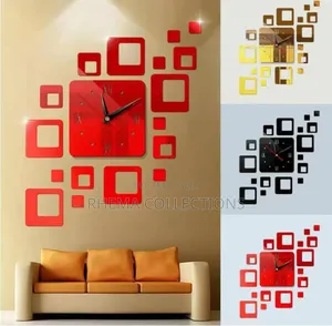 Cubic Shape Design Acrylic Wall Clock