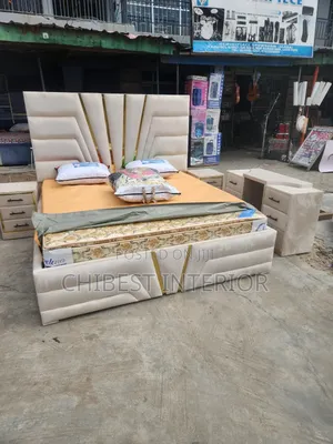 Standard Luxury 6by6 Cream Coloured Bed.