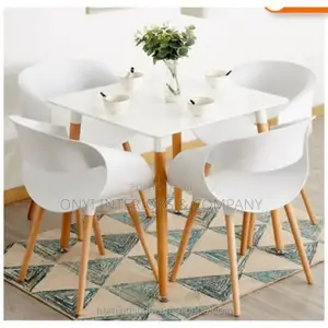 Set of 4 Durable Dining Chairs and Table