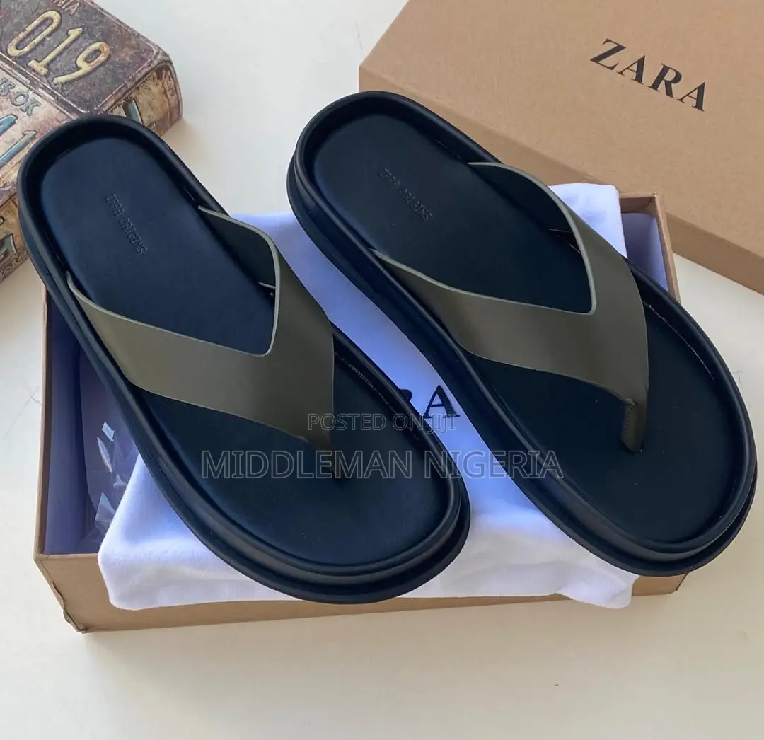 Zara Leather Slippers