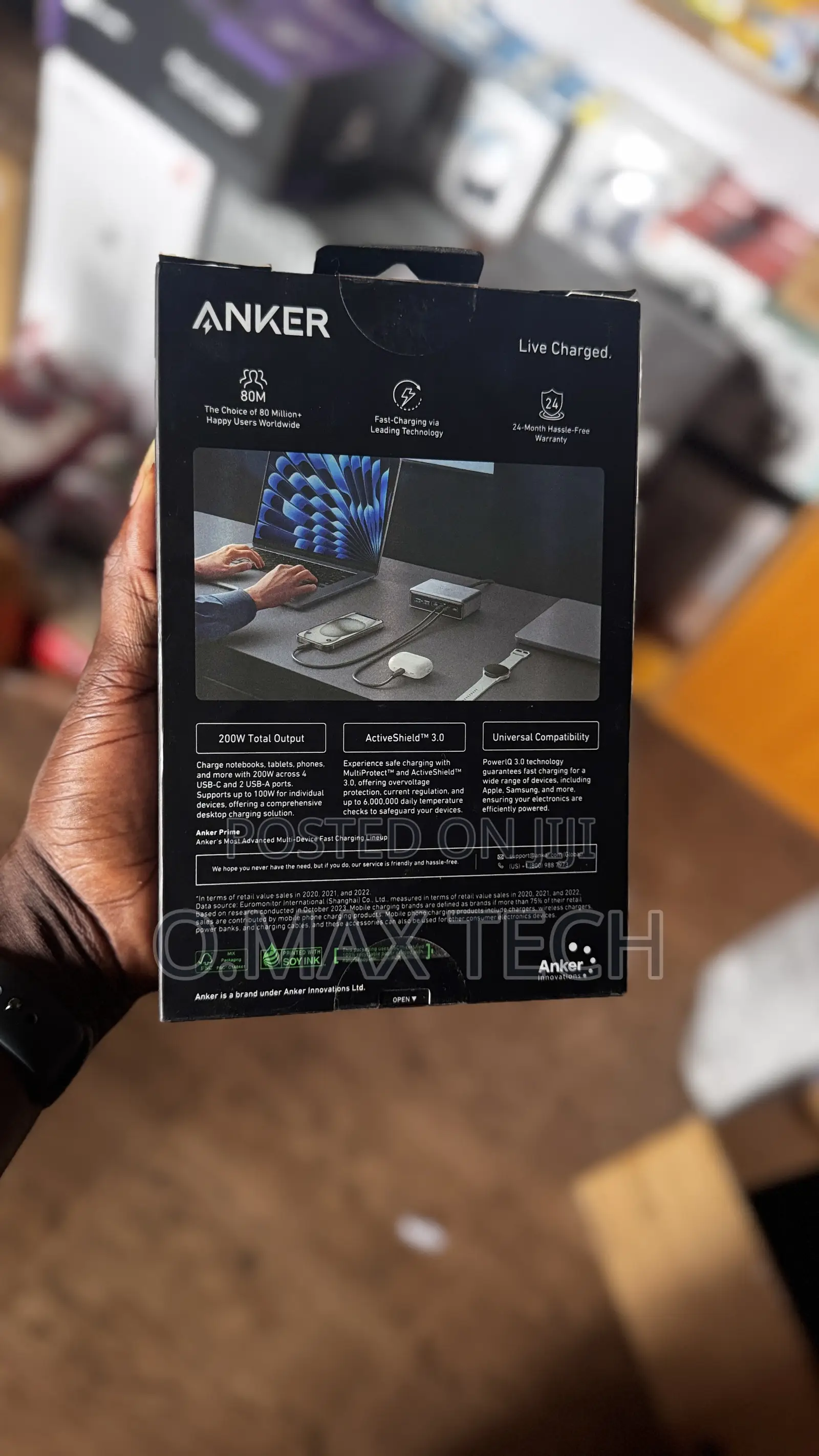 Anker Prime 200w 6port Multi Port Desktop Charging Station
