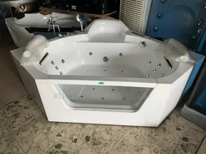 Luxury Corner Acrylic Jacuzzi Bathtub Hydro Massage Jets