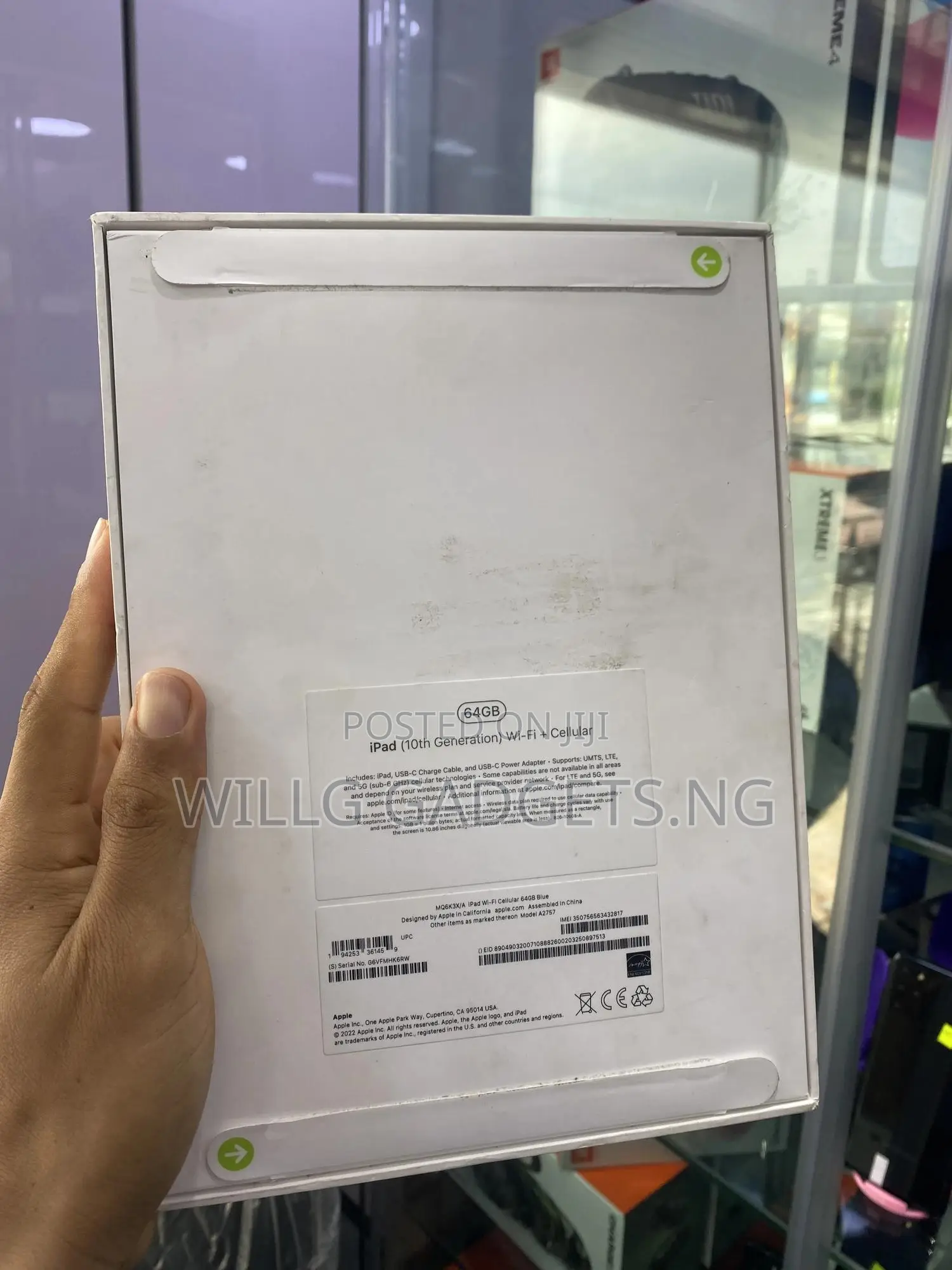 New Apple iPad 10.2 (2020) Wi-Fi 64 GB Blue