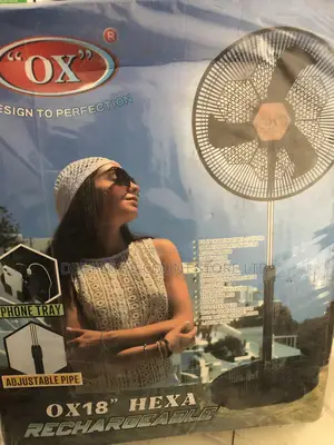 Portable Ox Hexa Rf-1618 Rechargeable Standing Fan